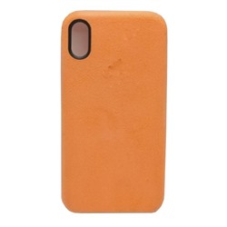 Чехол iPhone X/XS Alcantara Case в упаковке Оранжевый