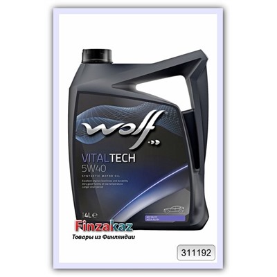 Синтетическое масло Wolf 5W-40 Vital Tech 4 л