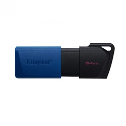 Флеш-накопитель USB 3.2 64GB Kingston DataTravele Exodia M чёрный/синий