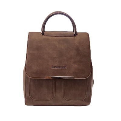 Креативный сумка-рюкзак Dan_Wein из эко-кожи коричнево-пурпурного цвета.