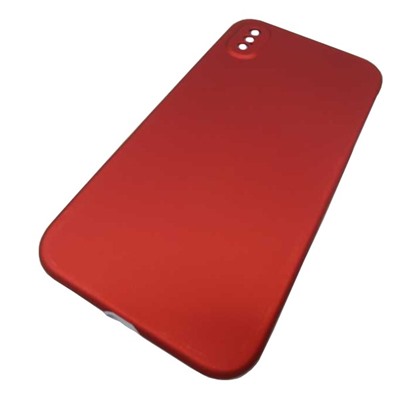 Чехол пластиковый iPhone XS Max 360° красный/серый*