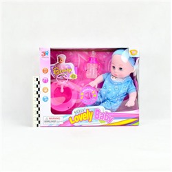 Кукла Пупс набор Lovely Baby 27см (звук)(пупс+аксессуары)(№801C1)