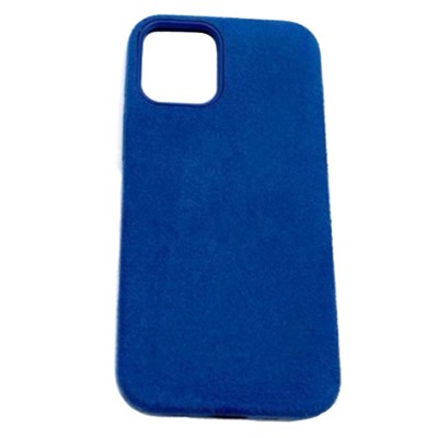 Чехол iPhone 12 Mini (5.4) Alcantara Case (без MagSafe) в упаковке Синий