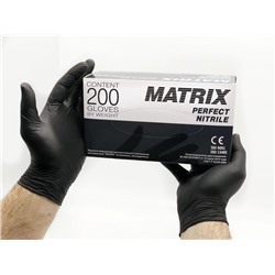 Перчатки нитриловые смотровые Matrix perfect nitrile нестерильные(200)