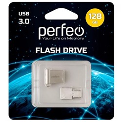 Perfeo USB3.0 128GB M06 Metal Series + OTG reader