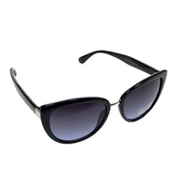 Стильные женские очки вайфареры Ritmo чёрного цвета с чёрными линзами.