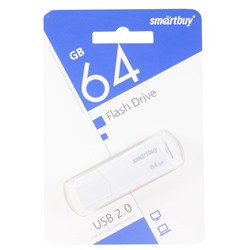 Флеш-накопитель USB 64GB Smart Buy Clue белый