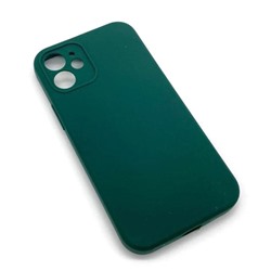 Чехол iPhone 12 Mini Silicone Case (Full Camera/No Logo) №08 Зеленый Сосновый Лес