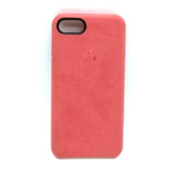 Чехол iPhone 7/8/SE (2020) Alcantara Case в упаковке Красная Ягода