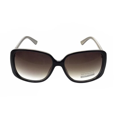 Стильные женские очки оверсайз Santara чёрного цвета с кофейными линзами.