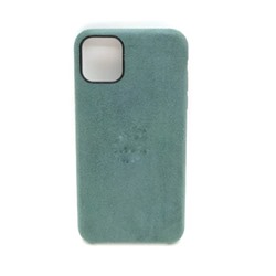 Чехол iPhone 11 Pro Max Alcantara Case в упаковке Зеленый