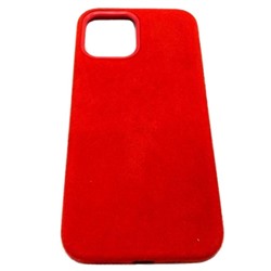 Чехол iPhone 12 Pro Max (6.7) Alcantara Case (без MagSafe) в упаковке Красный