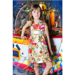Цветастое детское платье с подъюбником