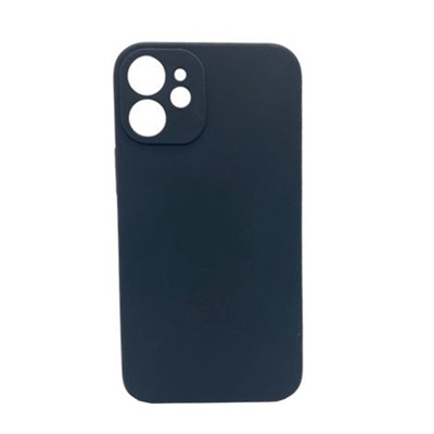Чехол iPhone 12 Mini ( Full Camera) Силикон Матовый Черный