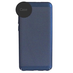 Чехол пластиковый Xiaomi Redmi Note 4X Soft Touch сеточка синий